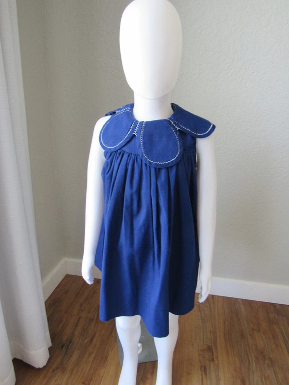 Smocked Threads by Cecil & Lou Blue Petal Collar Dress